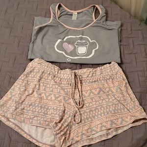 Cute Pink and Grey Sleep Set